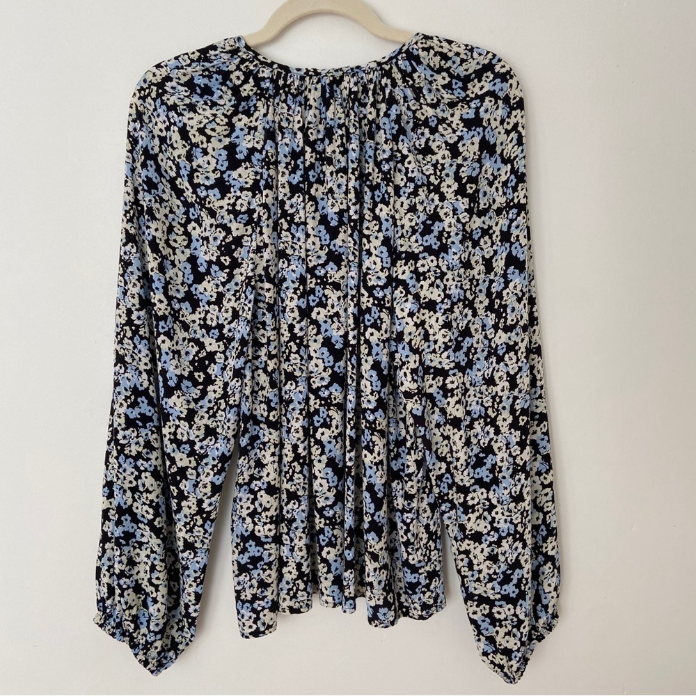 Rails NWT Indi Top Midnight Meadow Floral size XL Long Sleeve Popover - Picture 9 of 13